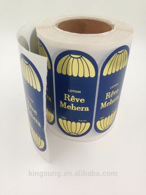 注文の印刷の熱い金のスタンプのラベルのステッカーのペーパー ロール