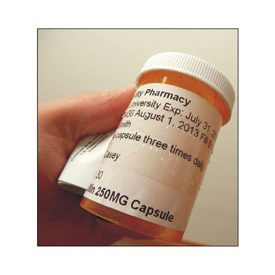 BOPP CMYK色の薬物の警告表示、処方薬の警告表示